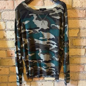 Jcrew camouflage tippi sweater long sleeved